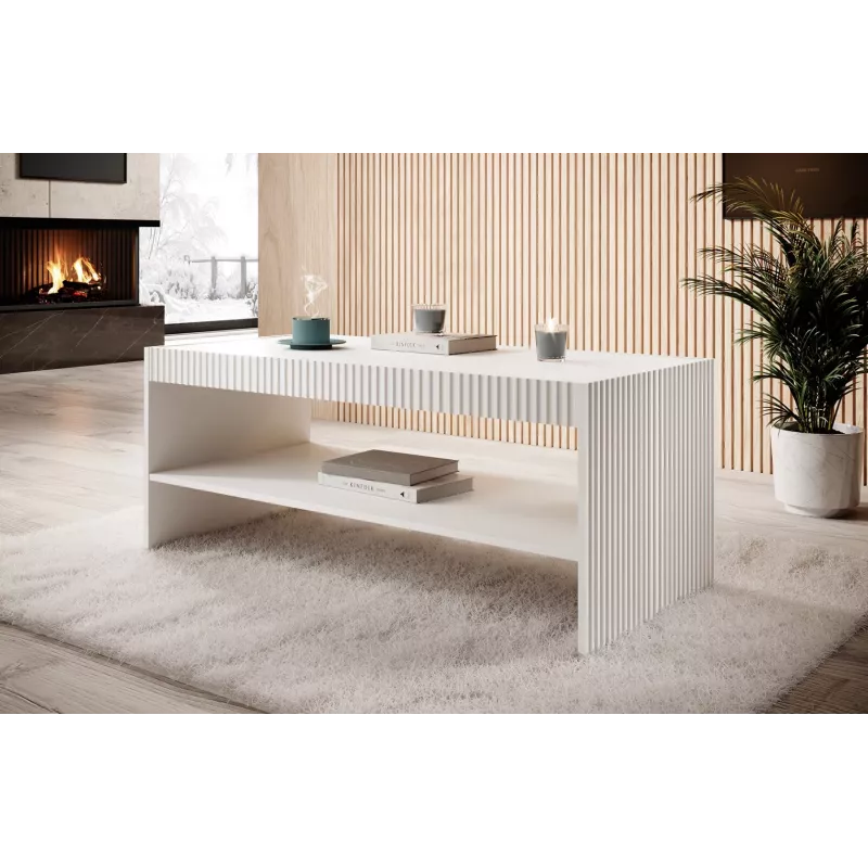 PAFOS sols / galdiņš 120x60x50 cm balts matēts