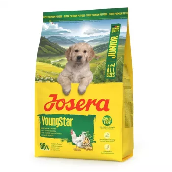 Sausā suņu barība JOSERA Junior YoungStar, 3 kg, pilnvērtīga kucēnu granulētā barība