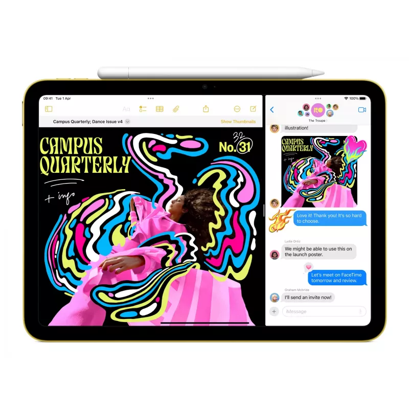 Apple iPad 11 (2025) Wi-Fi 256GB – 11 collu Liquid Retina displejs, A16 Bionic, Dzeltenā krāsā (MD4J4TY/A)