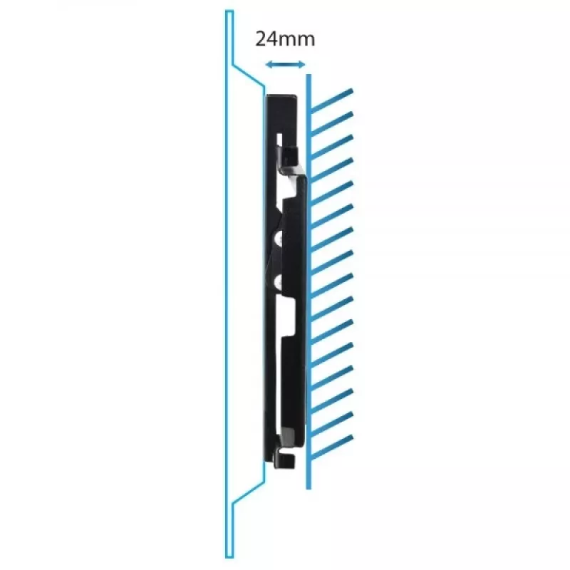 TV sienas stiprinājums ESPERANZA ERW010 14–50 collām (35.6–127 cm), slīpums 15°, VESA 75x75–200x200, maks. slodze 25 kg, melns