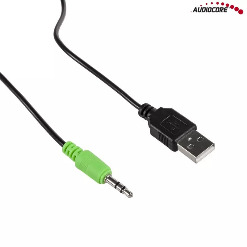 Audiocore AC805 stereo skaļruņi 2.0 PC 6W melni