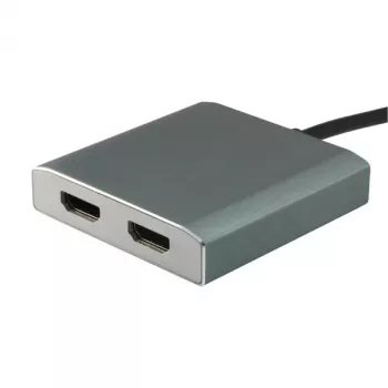 Equip USB-C uz 2x HDMI sieviešu adapteris, 3.2 Gen 1, USB-C, HDMI izeja, 4096 x 2160 pikseļi