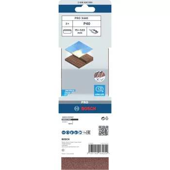 Bosch 2 608 606 069 slīpēšanas lentes, 3 gab., komplekts
