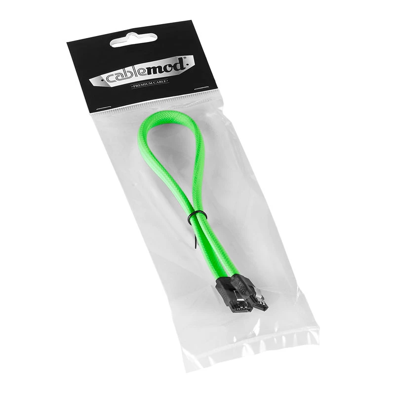 CableMod ModMesh SATA 3 kabelis 30 cm – gaiši zaļš