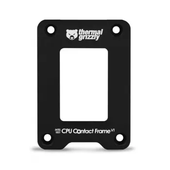 Termiskā Grizzly Intel 1851 CPU kontakta rāmis V1 (TG-CF-I1851-V1) – anodēts alumīnijs, melns, 71x51x6 mm