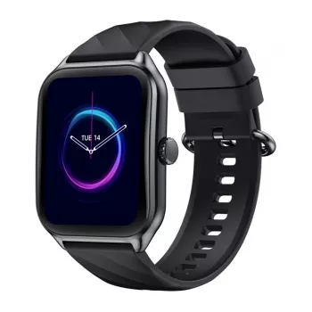 Viedpulkstenis Zeblaze GTS 4 — 1.94 collu (4.93 cm) AMOLED, 466×466 px, Skārienekrāns, Wi‑Fi, Silikona siksniņa, Melns