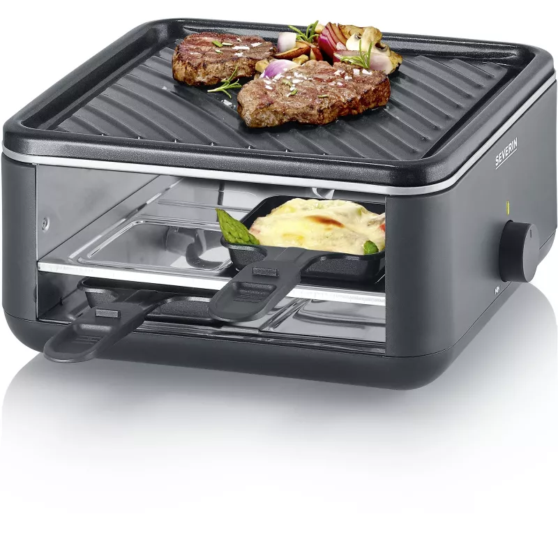 Severin RG 2360 raclette grils 4 personām 800 W Melns