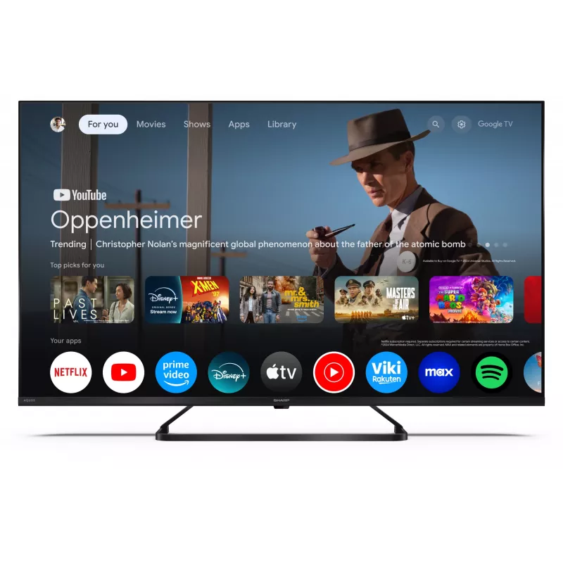 Sharp 43HP6265E 43 collu UHD viedtelevizors Google TV Melns