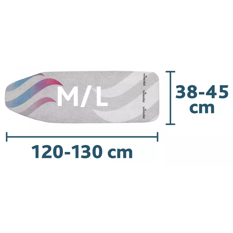 VILEDA Total Reflect gludināmā dēļa virsmas pārvalks Zili Pelēks Balts 1300 x 450 mm