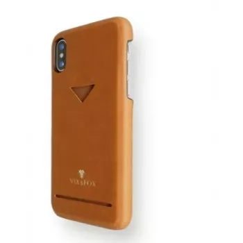 VixFox Card Slot Back Shell iPhone XSMAX — karameļu brūns, aizmugurējais vāciņš ar kartes kabatiņu