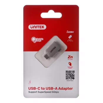 UNITEK A1025GNI USB-C-USB-A 3.1 GEN1 adapteris, M/F