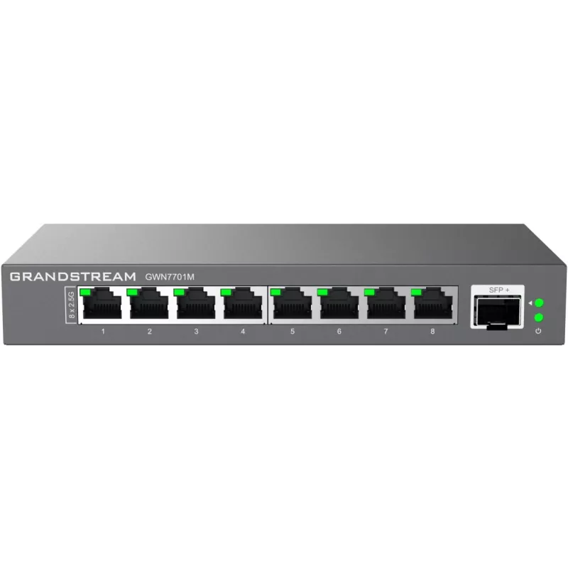 Grandstream Networks GWN7701M tīkla slēdzis Nepārvaldāms 2.5G Ethernet (100/1000/2500) Melns