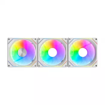 Darkflash Gauss G24 3-in-1 dzesēšanas ventilatori baltā krāsā 120 mm