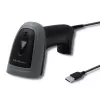 Rokas svītrkodu lasītājs QOLTEC 50863 — 1D/2D skeneris, USB vads, LED sensors, melns, 5V, 1.8 m kabelis