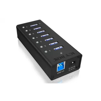ICY BOX IB-AC618 USB 3.2 Gen 1 (3.1 Gen 1) Type-B 5000 Mbit/s Melns