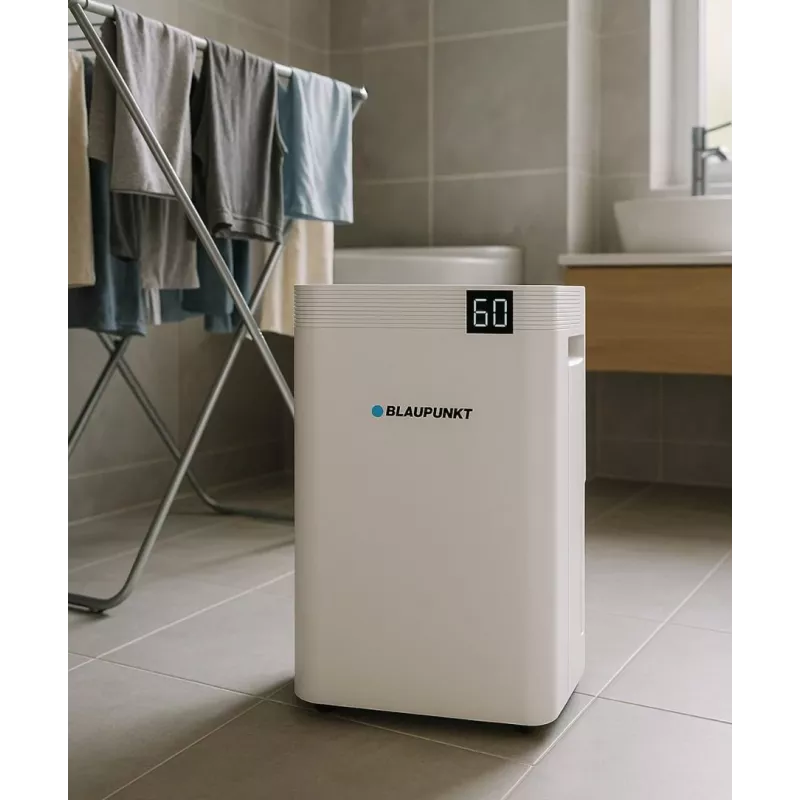 Gaisa sausinātājs BLAUPUNKT ADH801 — 20 L/dienā (maks. 36 L/24h), 4.2 L tvertne, 600 W, R290, LED displejs