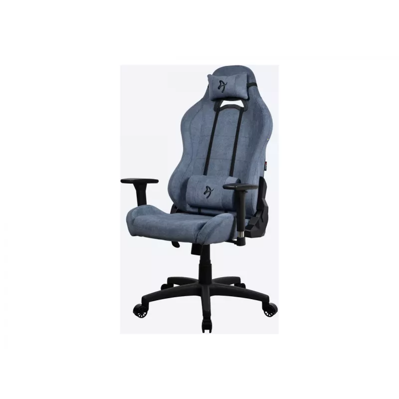 Spēļu krēsls Arozzi Torretta SoftFabric Blue – ergonomisks, regulējams augstums un roku balsti