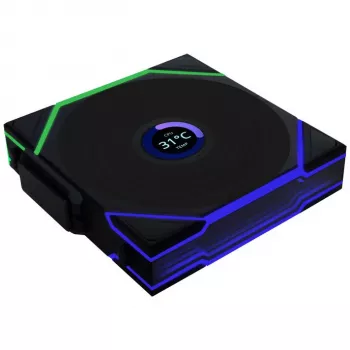 Lian Li UNI FAN TL Wireless LCD ARGB 120mm Reverse Blade - Melns