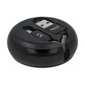 DeLOCK 85818 USB 2.0 A–Micro-B saliekams kabelis, 0,92 m, melns