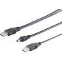 USB-Y kabelis ShiverPeaks 77150 — 2× USB-A uz USB-B Mini (5-pin) barošanas kabelis