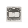 Digitus sienas plāksne Keystone moduļiem, Vācu tips, vidējā plāksne 50x50 mm, rāmis 80x80 mm | DN-93811