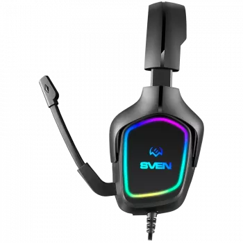 SVEN AP-U750MV Gaming austiņas ar mikrofonu, melnas (USB, RGB)