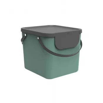 Atkritumu konteiners rotho Albula 40 L taisnstūrveida plastmasas, zaļš, 40 L, 400×358×340 mm