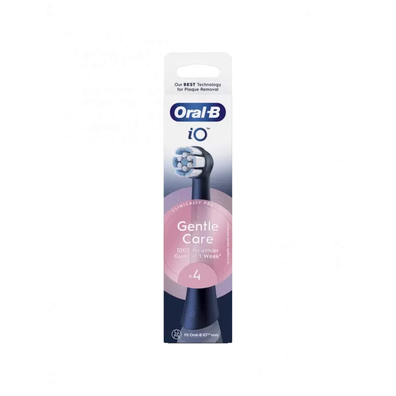 Oral-B iO Gentle Care rezerves birstes galviņas, melnas, 4 gab.