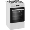 Gāzes plīts un elektriskā cepeškrāsns BEKO FSM51339DWDS 50 cm, balta, energoklase A