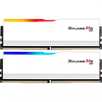 G.Skill Ripjaws M5 RGB 64 GB (2x 32 GB) DDR5-5200 CL40 atmiņas komplekts, balts