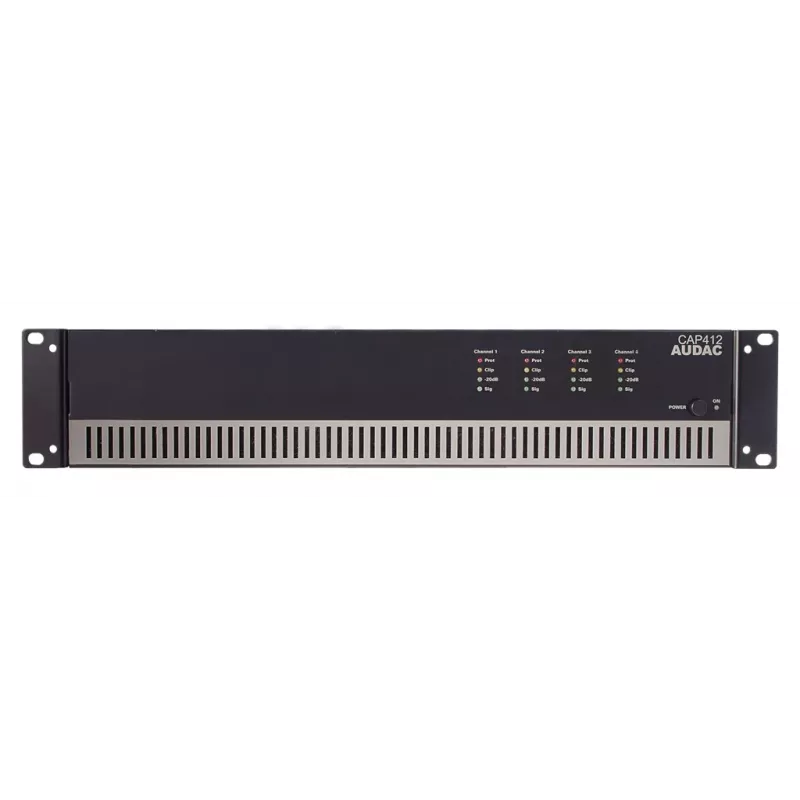 Audac CAP412 4 kanālu jaudas pastiprinātājs, 4 x 120 W (480 W), 100 V