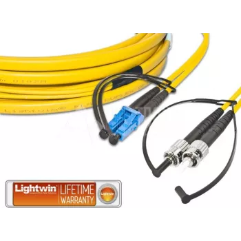 Lightwin LDP-09 LC-ST 1.0 FD optiskās šķiedras kabelis 1 m OS2 dzeltens