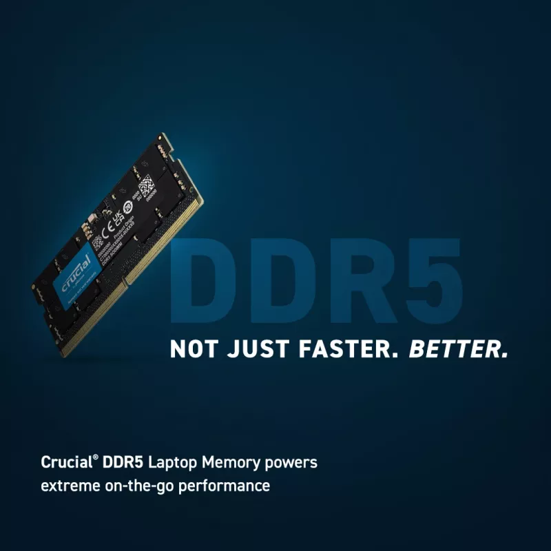 Crucial DDR5 96GB kit 5600MHz CL46 On-die ECC SO-DIMM 262-PIN
