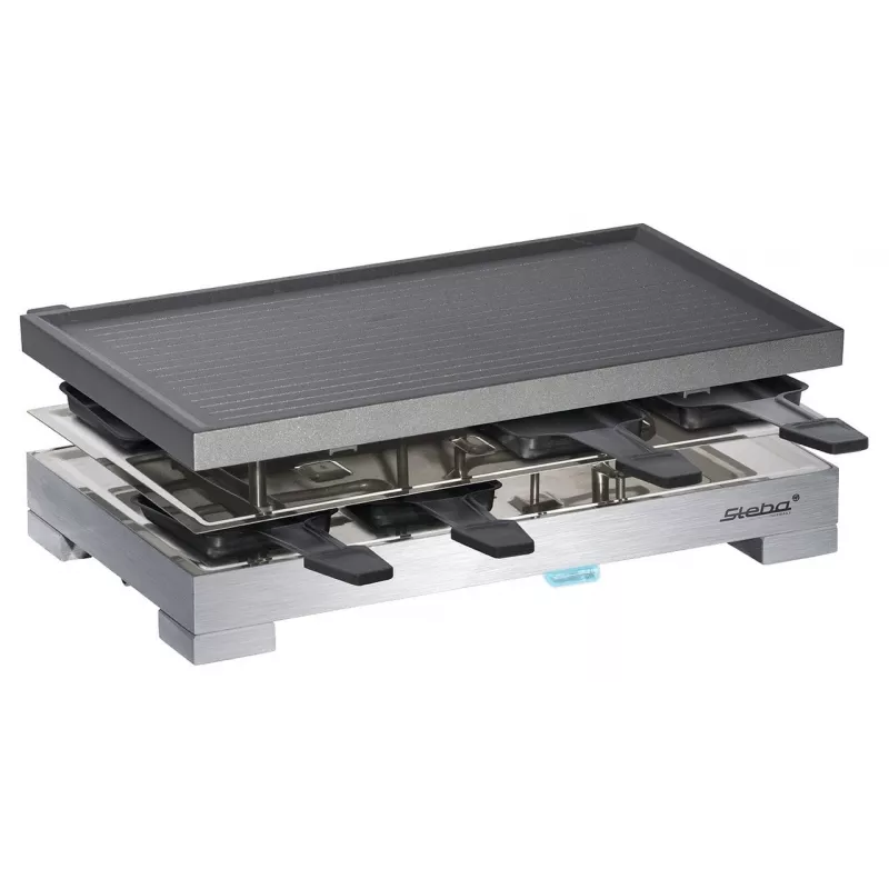 Steba RC 68 Raclette grils - 1.2 kW - Melns/Nerūsējošais tērauds