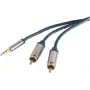 Audio kabelis 3.5mm uz 2 x RCA ShiverPeaks SP30831-SLIM