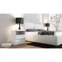 Topeshop M1 BIEL MAT nightstand/Naktsskapītis 2 atvilktne(s) balts