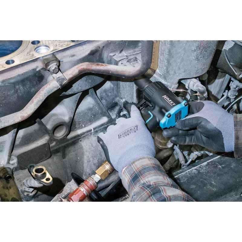 Pneimatiskais triecienuzgriežņu atslēga HAZET 9012M-1 1/2 collas 8800 RPM Melna, Zila