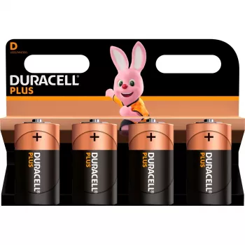 Duracell Plus NEW MN1300 LR20 D izmēra sārma baterija 1.5V — 4 iepakojums