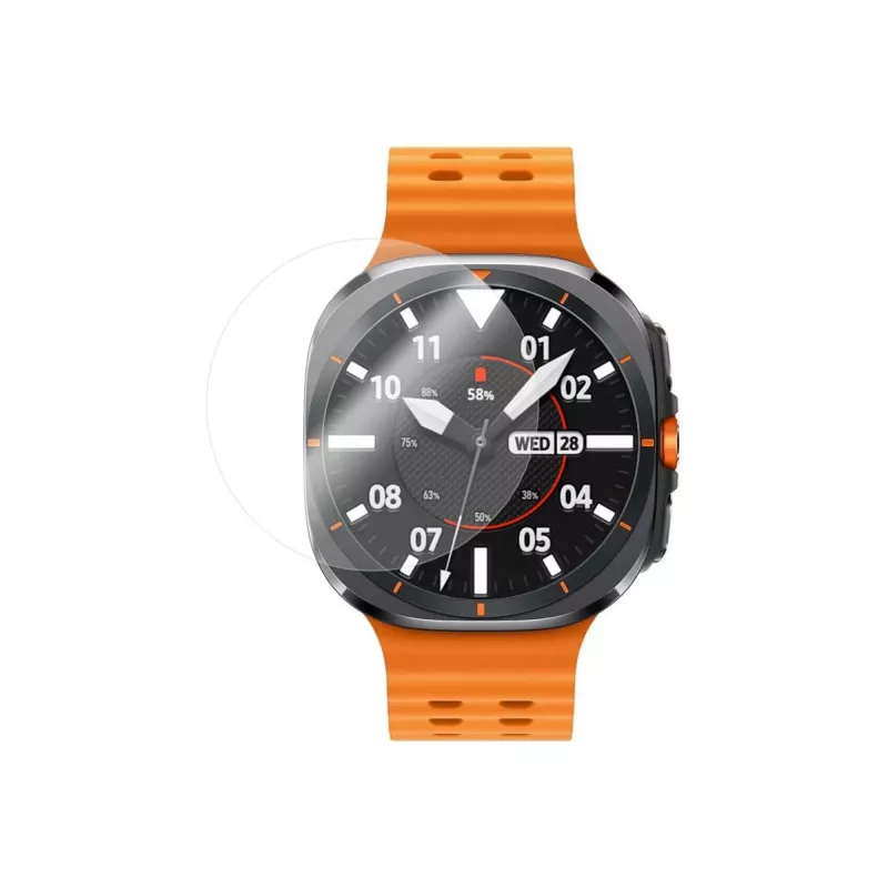 Rūdīta stikla ekrāna aizsargs FIXED Samsung Galaxy Watch Ultra — caurspīdīgs, 2 gab.