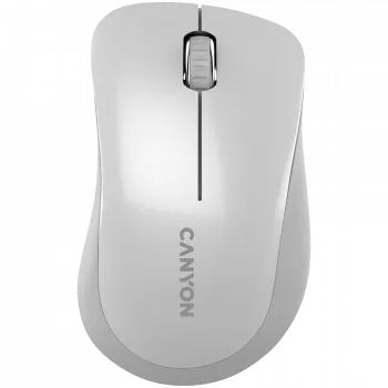 CANYON MW-11 bezvadu pele, 2.4 GHz, 3 pogas, DPI 1200, pērļu balta/pelēka