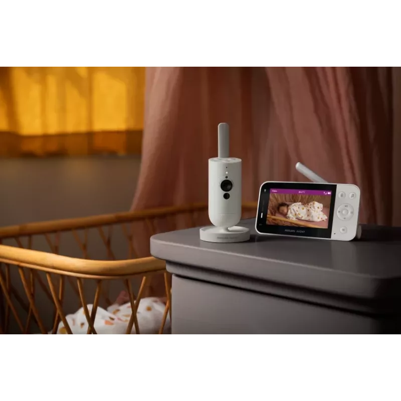 Philips AVENT SCD953/26 video bērnu monitors 400 m Wi-Fi Pelēks, Balts