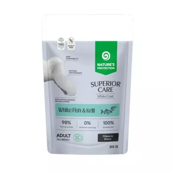 Sausā suņu barība nature’s protection SUPERIOR CARE White Grain Free Adult White Fish & Krill 85 g