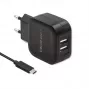 Qoltec 50188 universāls lādētājs klēpjdatoriem, viedtālruņiem, viedpulksteņiem, planšetēm, telefoniem, melns, AC/DC iekštelpām