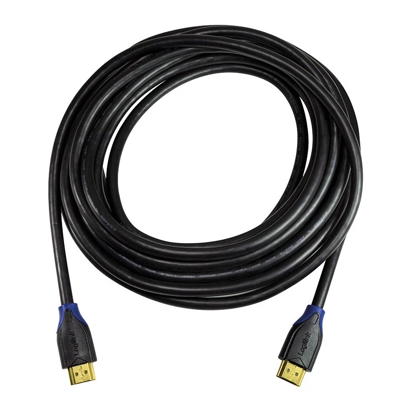 LogiLink CH0062 High Speed HDMI 2.0 vads ar Ethernet, 4K/60Hz Ultra HD, 3D, zeltīti kontakti, 2 m, melns
