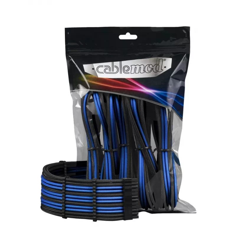 Iekšējais strāvas pagarinātājkabelis CableMod CM-PCAB-BKIT-NKKB-3PK-R Melns Zils 250mm