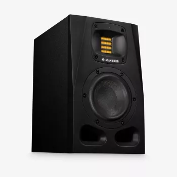 Studijas monitori ADAM AUDIO A4V Melni, 2-virzienu, 90W RMS, 4 collu zemfrekvenču skaļrunis, LED displejs, montējami statīvā