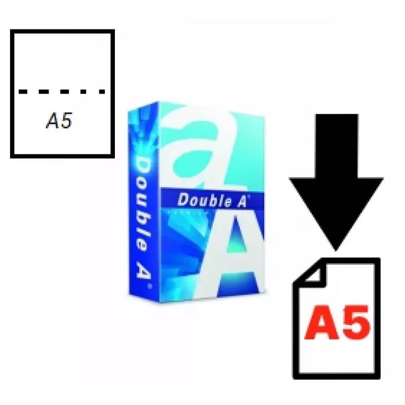 Papīrs Double A (A kategorija), A5, 80g, 500 loksnes