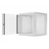 Lanberg sienas montāžas 19 inch 12U 600x600mm pelēks skapis ar stikla durvīm