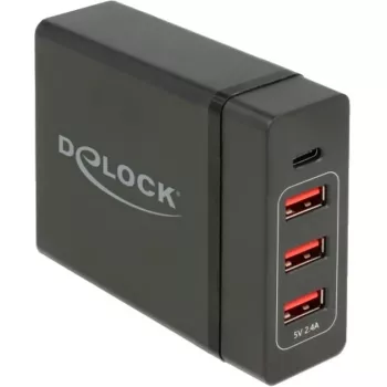Lādētājs DeLOCK USB sienas lādētājs 63974 Universāls Melns AC Iekštelpām