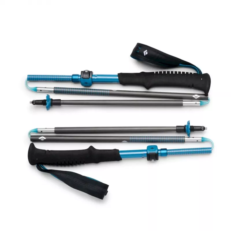Nūjošanas nūjas Black Diamond Distance Carbon FLZ, regulējamas 110–125 cm, oglekļa šķiedra, salokāmas, 3 segmenti, 336 g